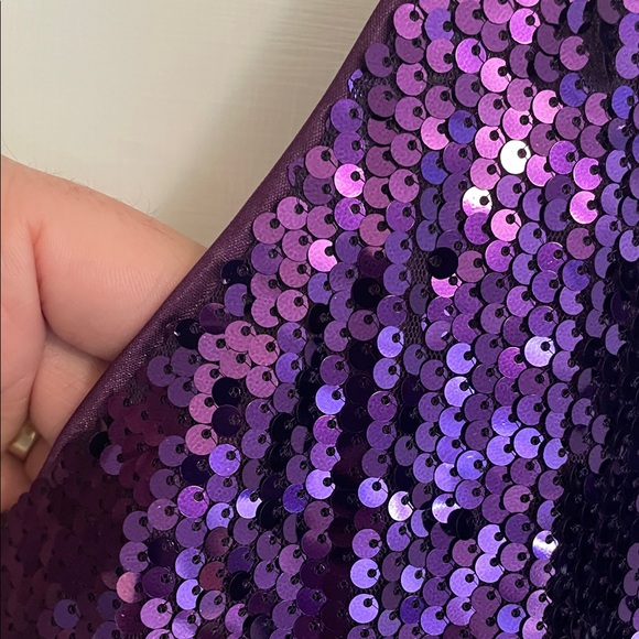 Allegra K Shimmering Purple Sequin dress nwt XL - Picture 4 of 12